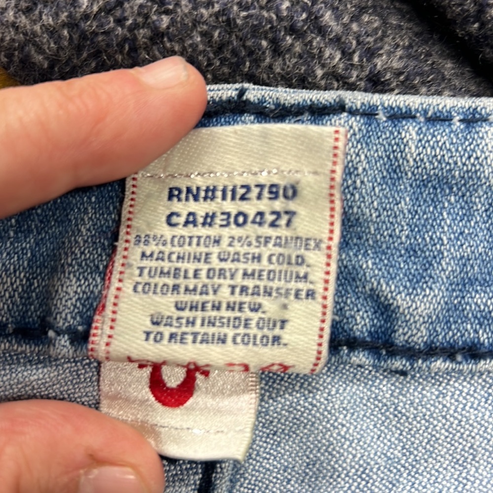 True‎ Religion Billy Straight Leg Jean Distressed Sz 26 - Picture 8 of 10